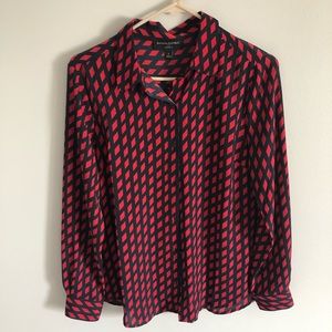 Banana Republic Red and Black Blouse